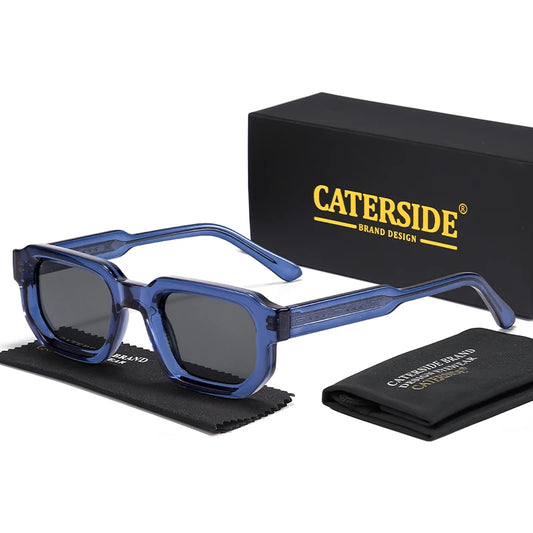 CATERSIDE New Vintage Punk Men Sunglasses Small Frame