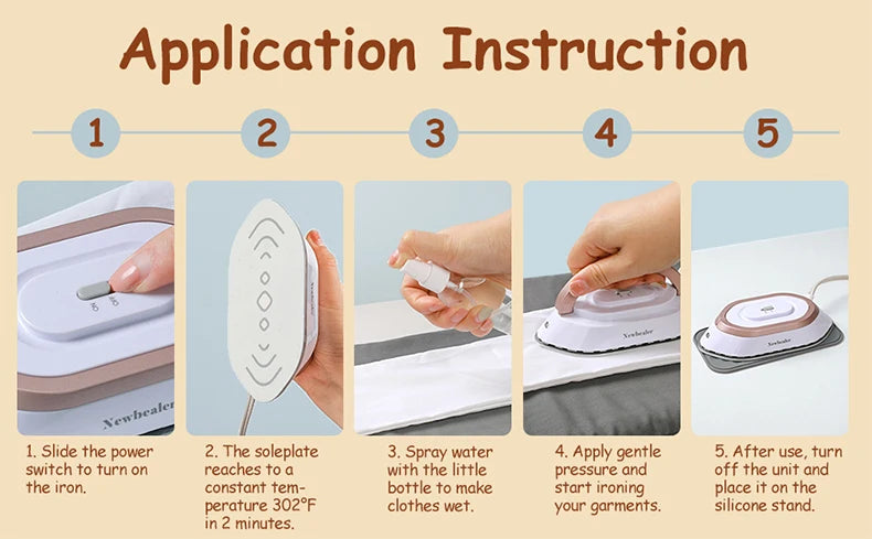 300W Electric Iron Mini Clothes Dryer Travel Dual-voltage Dryer
