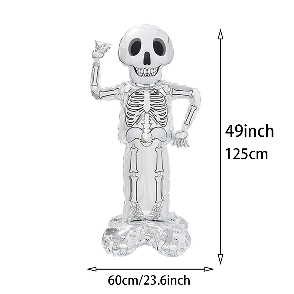 Halloween Balloon Decoration Halloween Black Spider Balloon Giant Skull Skeleton Balloon