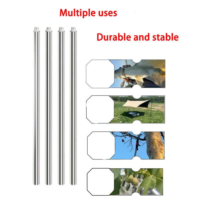 Long garden pruning saw with stainless steel telescoping pole