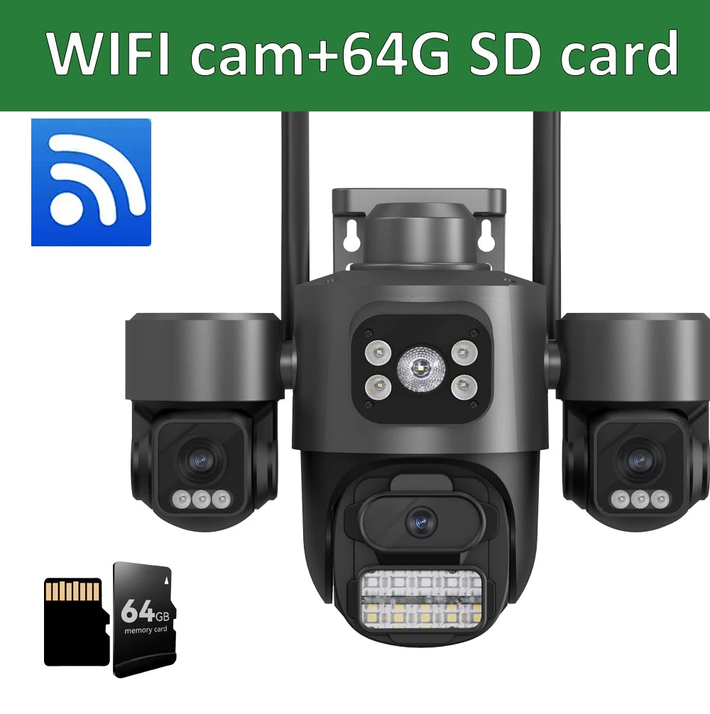 iCsee 3 Lens 3 Screen WiFi Camera 360° Auto Tracking  Surveillance