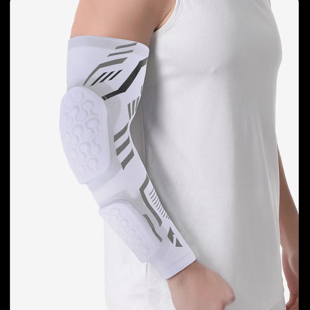 1 Pc Sports Padded Arm Sleeves Protective Compression Elbow Pad