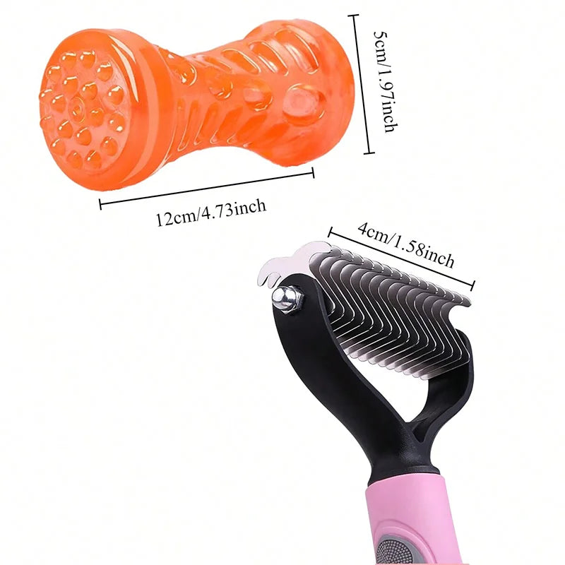 Double Sided Pet Grooming Comb Stainless Steel Dematting