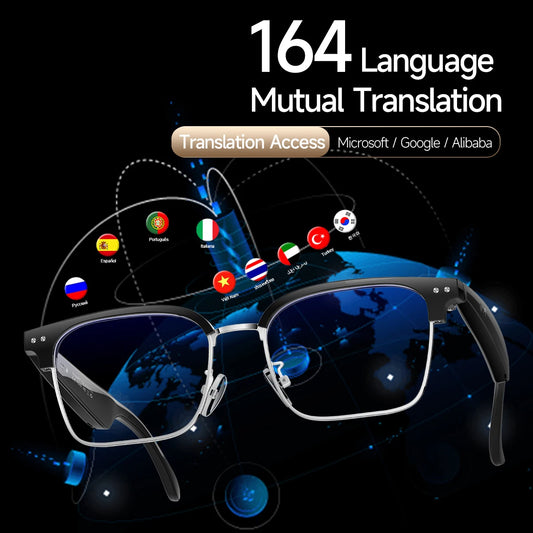 New Business Style Smart Glasses W100D Bluetooth Call AI