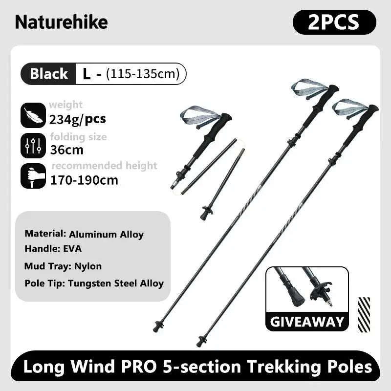 Climbing Sticks Ultralight Outdoor Folding Trekking Poles