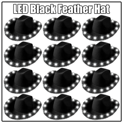 LED Cowboy Hats Wedding Hats Bulk Light up Cowboy Hats