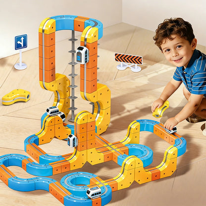 Magnetic Train Set DIY 3D Cube Track Electric Train Set