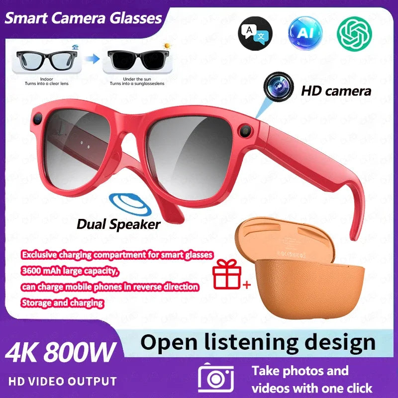 New 800W Camera AI Glasses Photo Video Recording