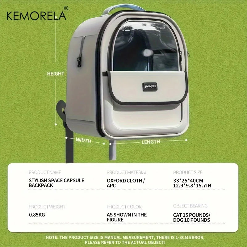 Pet Backpack Outdoor Transparent Capsule