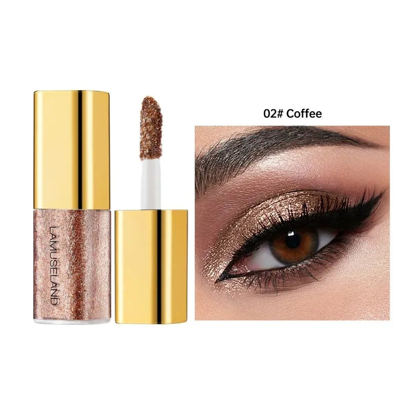 Pearly Liquid Eyeshadow Natural Smokey Silver Shimmer