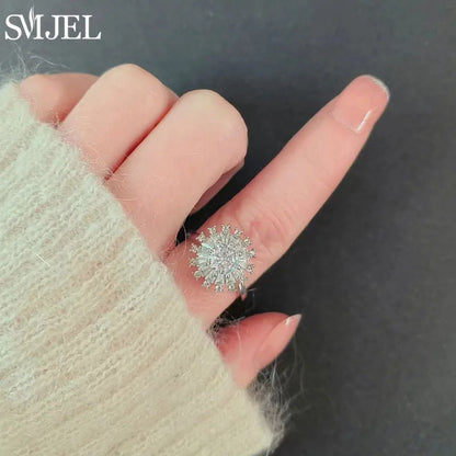 Luxury Crystal Anxiety Relief Spinning Fidget Rings for Women