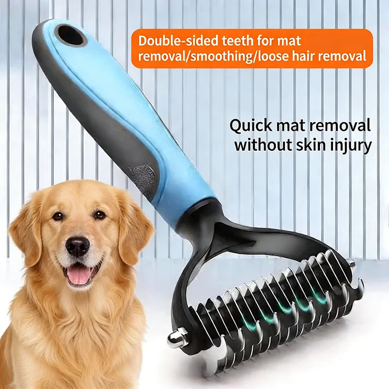 Double Sided Pet Grooming Comb Stainless Steel Dematting
