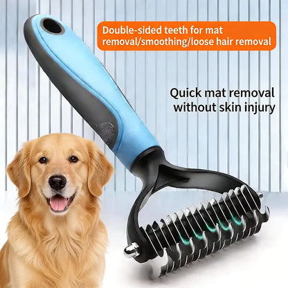 Double Sided Pet Grooming Comb Stainless Steel Dematting
