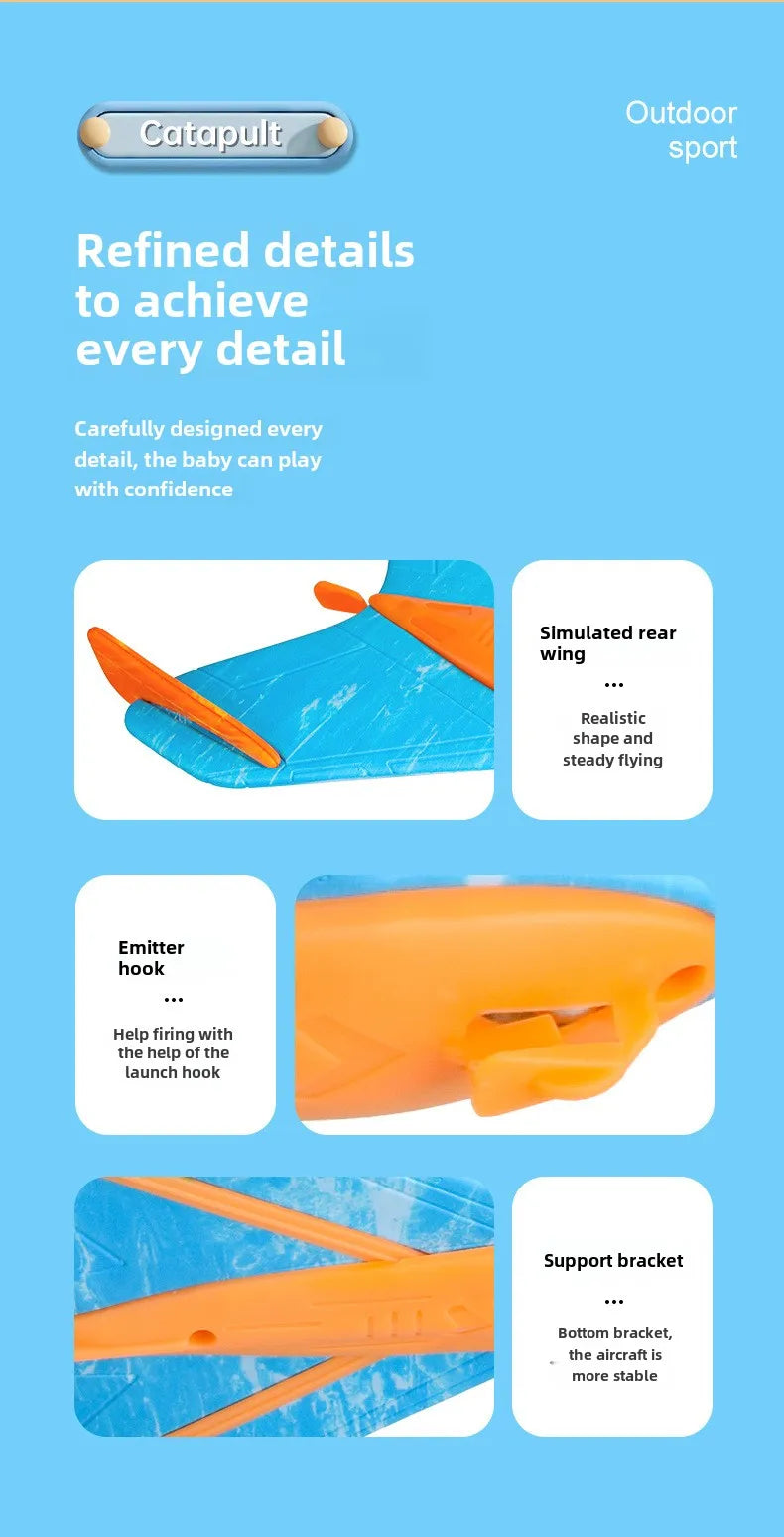 Children's Catapult Foam Aircraft Toys Safety EVA Boomerang