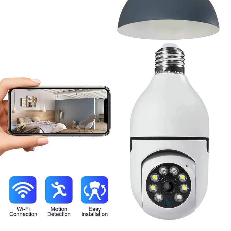 1080P HD E27 Bulb Surveillance Camera Anti-theft Outdoor