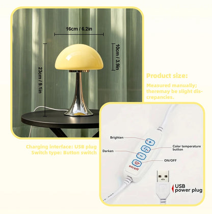 Jellyfish Dome Glass Table Lamp Coastal Modern Bedside
