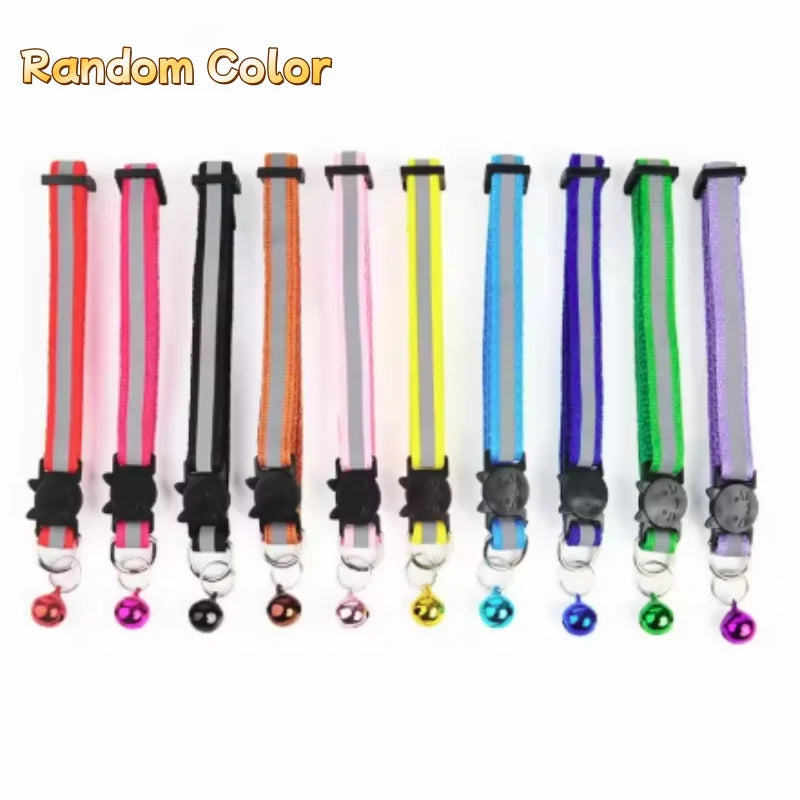 Colorful Reflective Breakaway Cat Collar with Bell