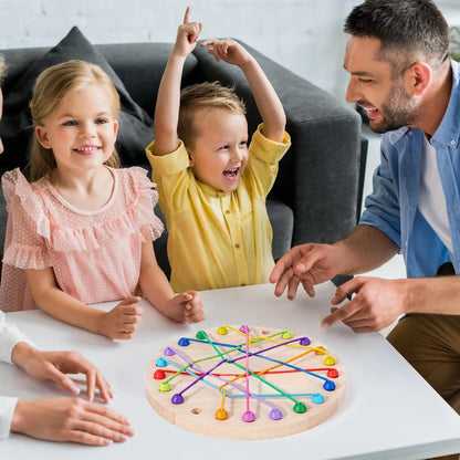 Rubber Wood Twisted Rope Puzzle Game Brainy Knots Rope