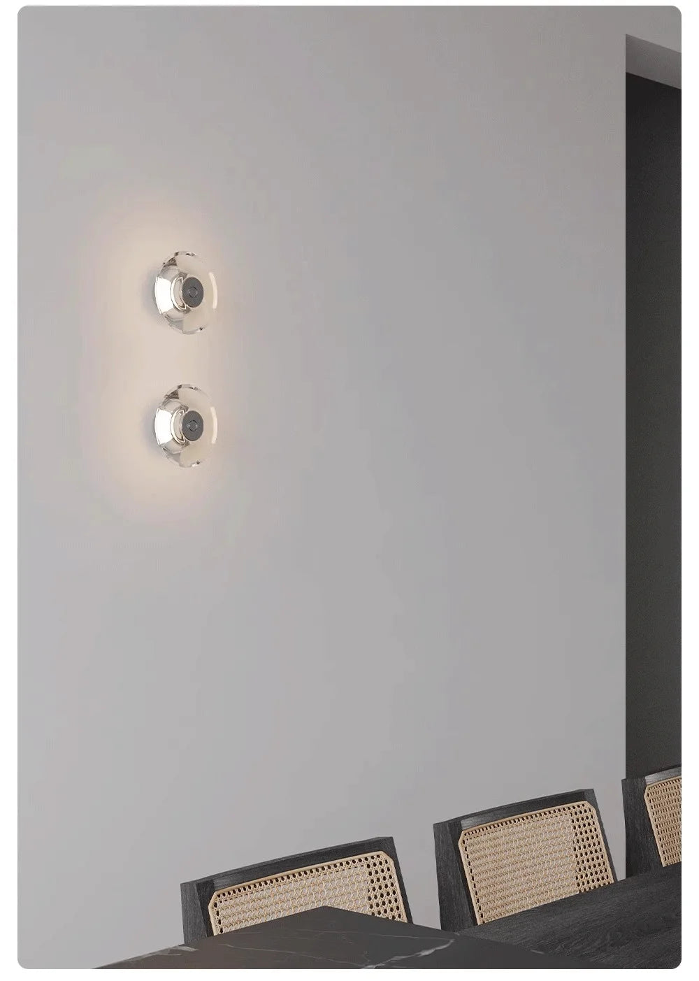 Modern Round Crystal Bedside Lamp Bedroom Living Room