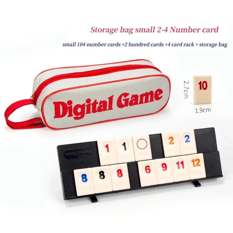 Rummy Cube Game with 4 Racks, 106 Rummy Cube Game Set