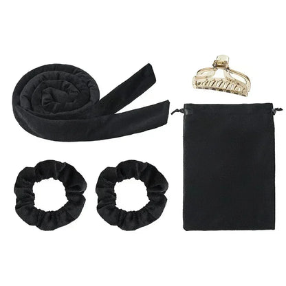 Woman Heatless Curling Rod Headband Lazy Hair Curler