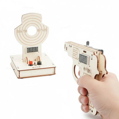 Wooden Target Shooting Game Kit Interactive Toys