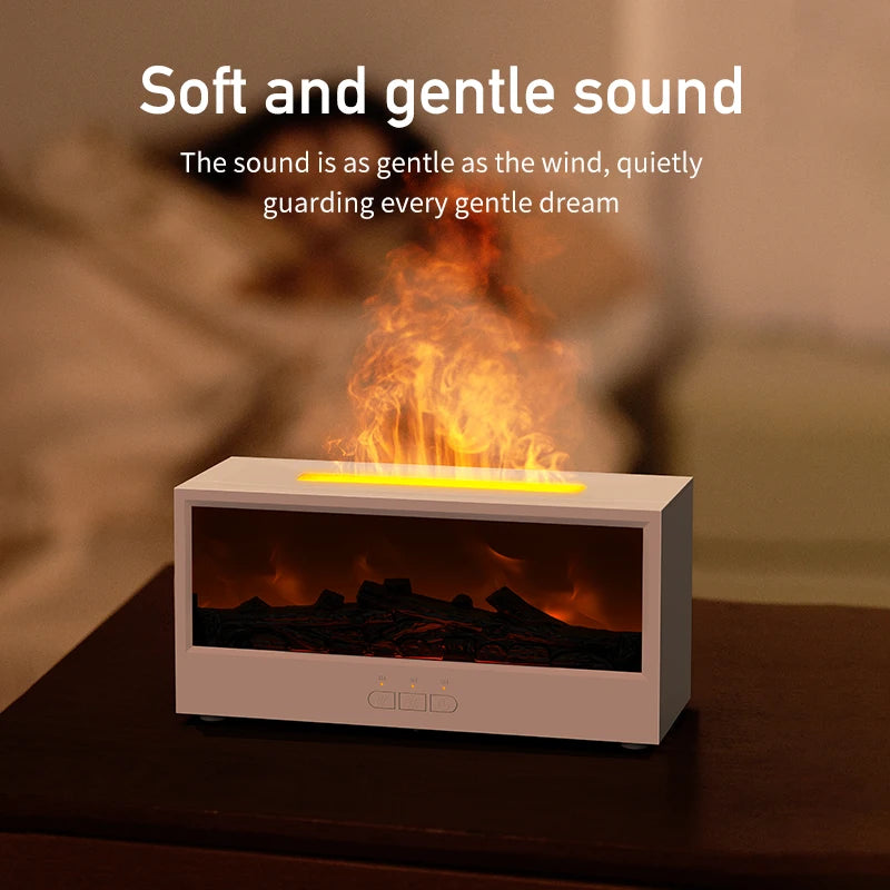 Creative Fireplace Air Humidifier Waterless Auto-Off Aroma