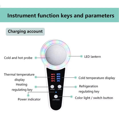Hot Cold Hammer Cryotherapy Face Care Device Blue Photon