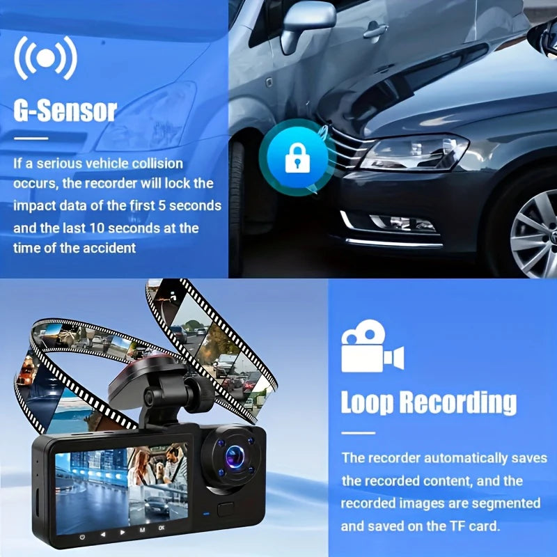 NEW 1080P HD WIFI 2/3Camera Dash Cam For Car Camera