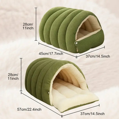 Winter Thermal Plush Cat Bed Winter Warm Enclosed
