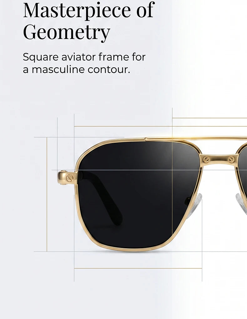 Square Punk Metal Frame Sunglasses Men Luxury Designer