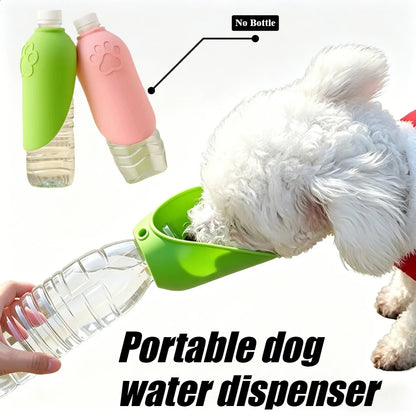 Leakproof Dog Travel Water Bottle Silicone Portable Pet Feeder