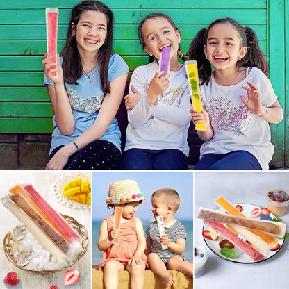 Disposable Ice Popsicle Mold Bags Clear Ice Block Packaging