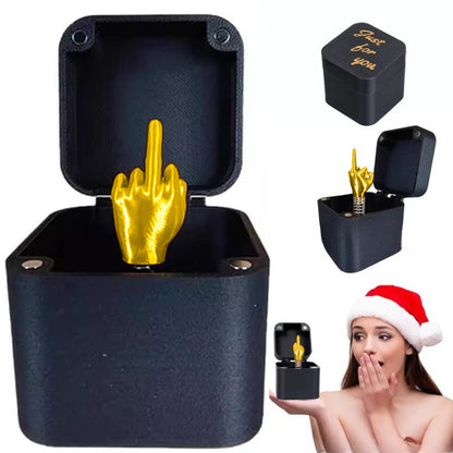 The Annoying Present with Middle Finger in A Box Gift Box