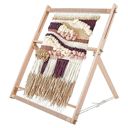 Wood DIY Weaving & Knitting Loom Machine, Wooden Frame