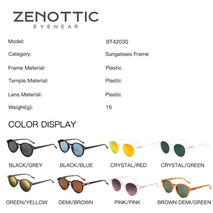 ZENOTTIC Small Round Sunglasses for Men Women Vintage