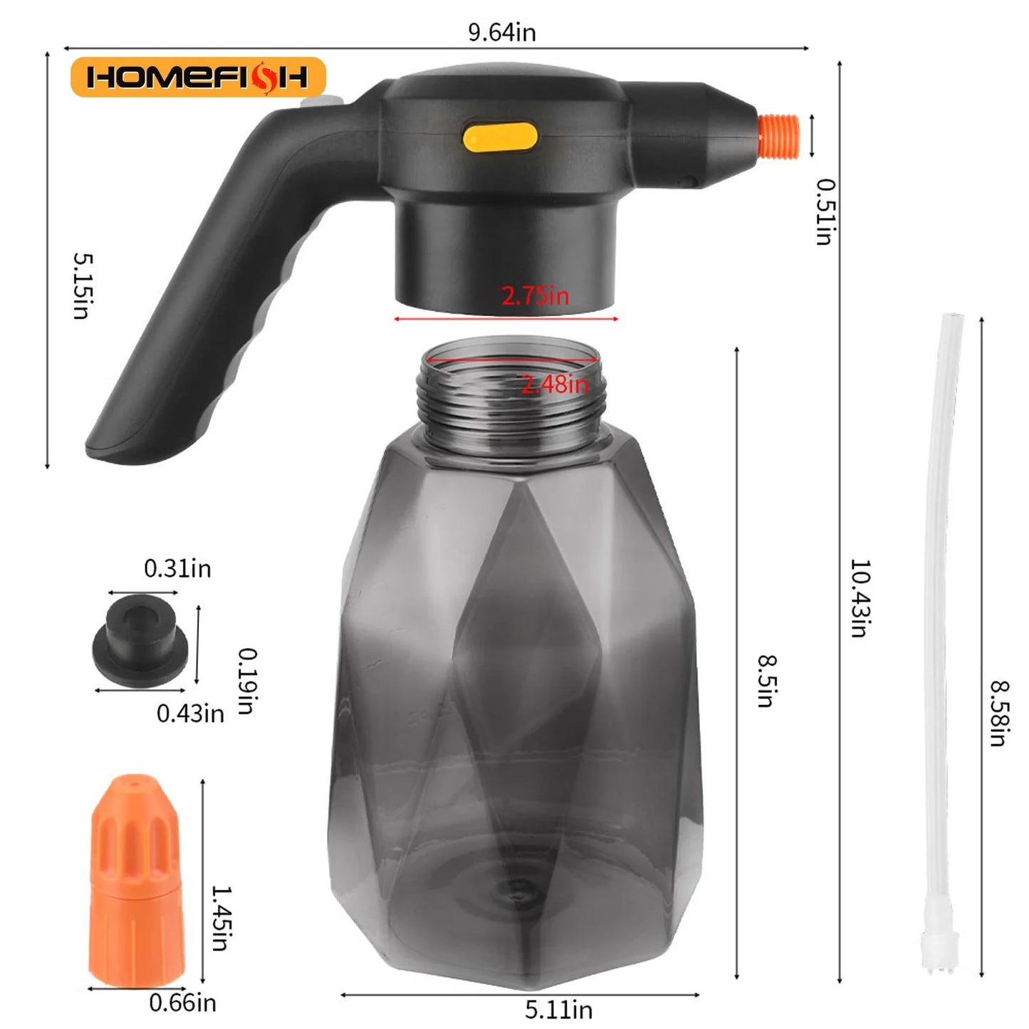 2L Rechargeable Electric Handheld Sprinkler Atomizing