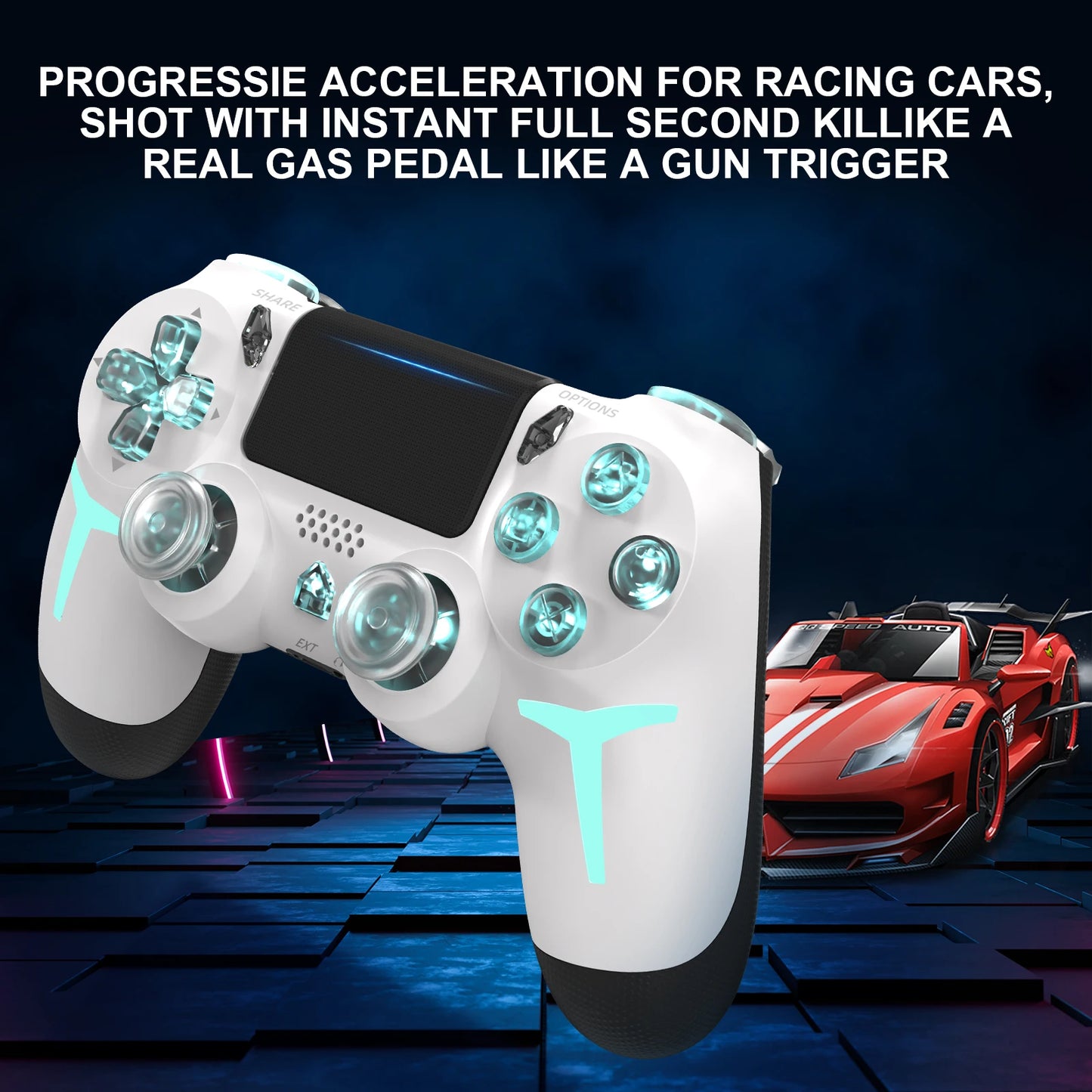GAMINJA Wireless Game Controller For PS4 PS3 Console
