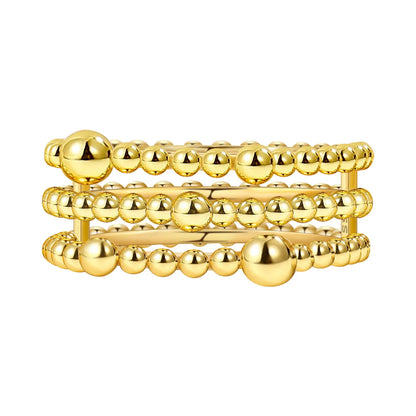 925 Sterling Silver Three-Ring Stackable Ring for Women