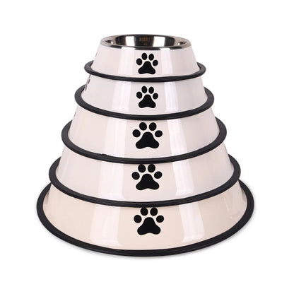 Stainless steel large capacity pet bowl dog food bowl