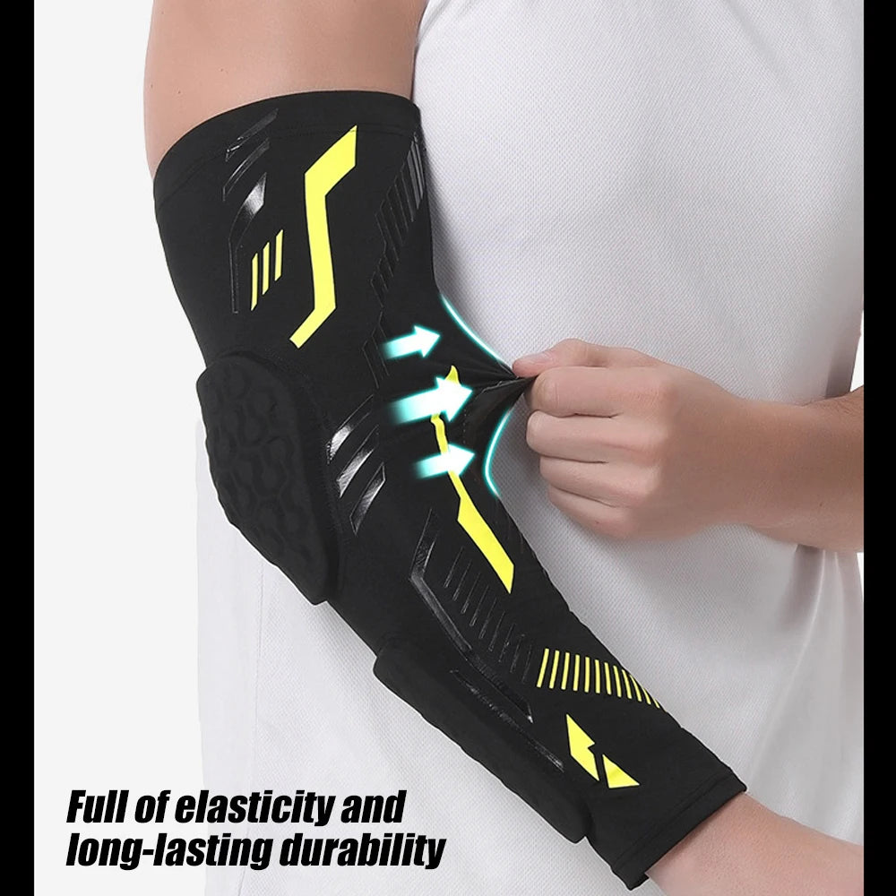 1 Pc Sports Padded Arm Sleeves Protective Compression Elbow Pad