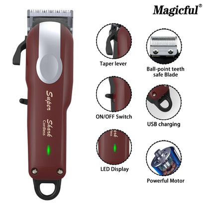 Professional Hair Clipper Lithium Battery Trimmer