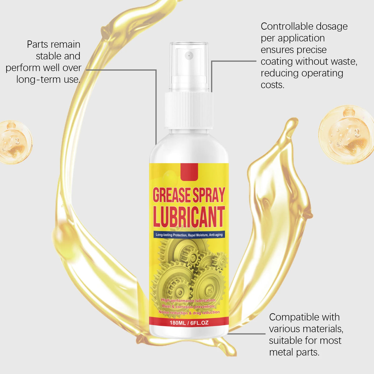 Liquid Grease Spray Long Lasting Protection from Rust and Corrosion