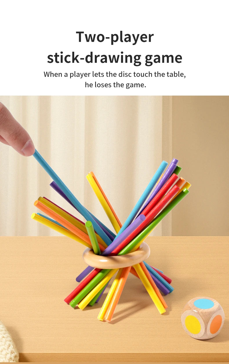 Parent child interactive wooden stick children's