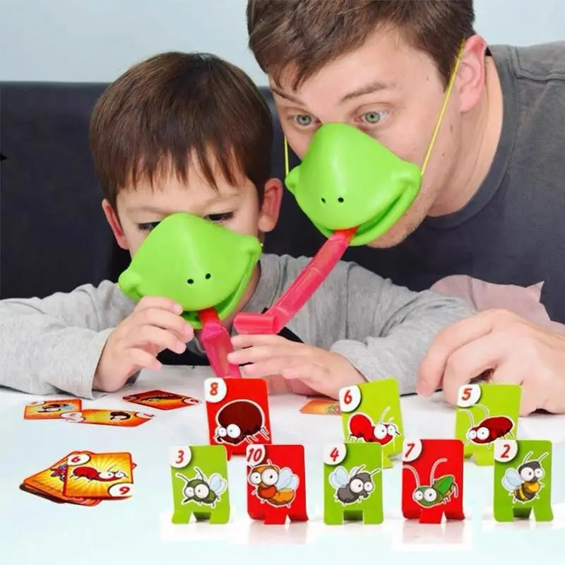Frog Lizard Mask Wagging Tongue Lick Cards Board Games