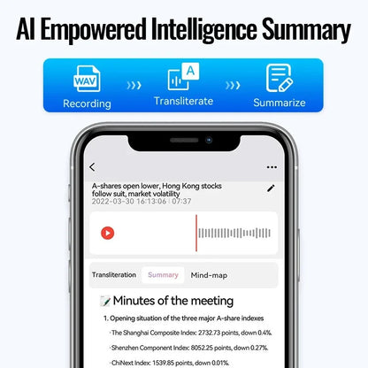 8-128GB Magnetic AI Voice Recorder ChatGPT Intelligent Translation