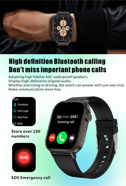 New For Android iOS Outdoor GPS Smart Watch Men 2.01" HD AMOLED