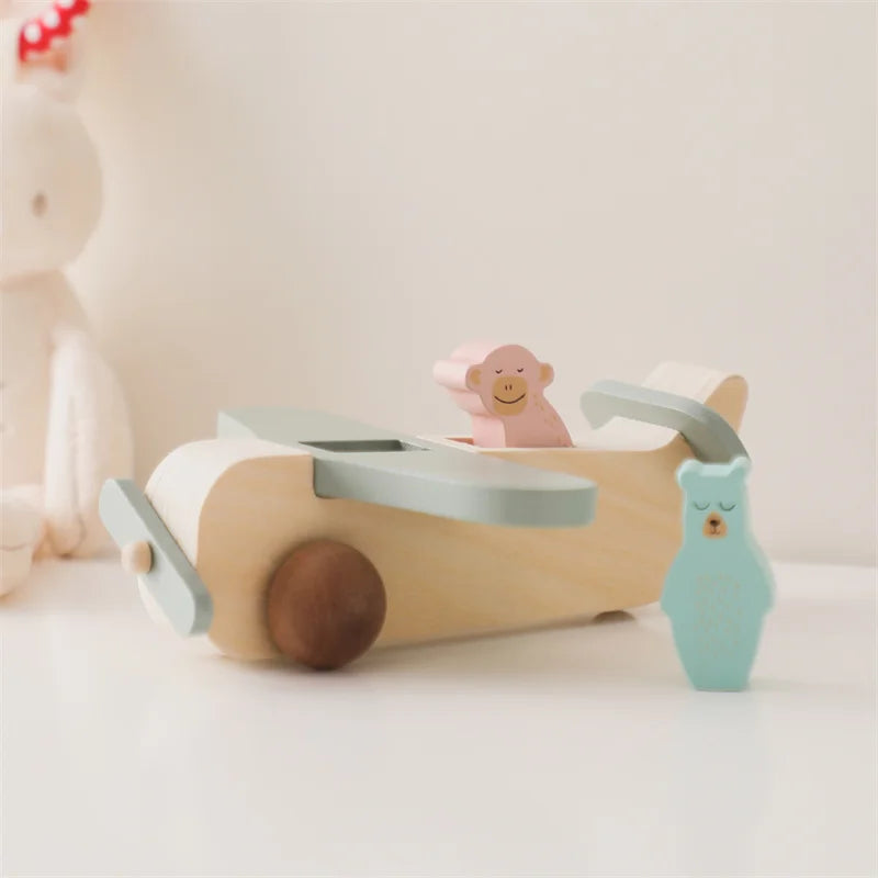 Wooden Birthday Train Toy Simulated Train Toy Model