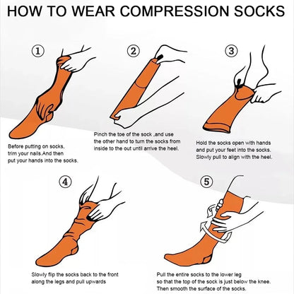 1 Pair Zipper Compression Socks Women Men Pain Relief