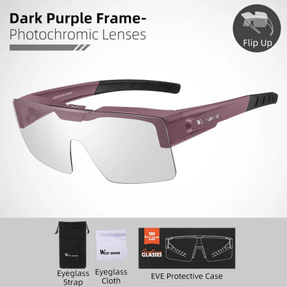 Photochromic Glasses Flip Design Polarized Sunglasses